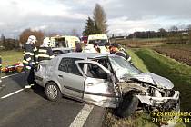 Nehoda tří osobních aut u Novákovic na Klatovsku.