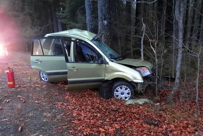 Nehoda u Železné Rudy.