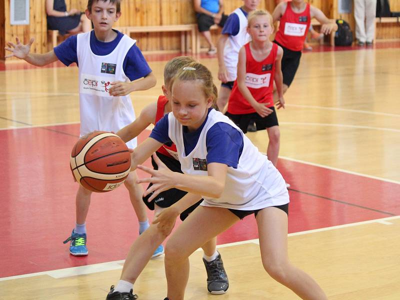 Krajské kvalifikační kolo Junior NBA 2018 v Klatovech: ZŠ Švihov (červené dresy) - ZŠ Mrákov