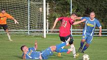 Fotbalisté TJ Sokol Měčín (na archivním snímku) porazili v pátém kole okresní III. třídy soupeře ze Železné Rudy vysoko 8:4.