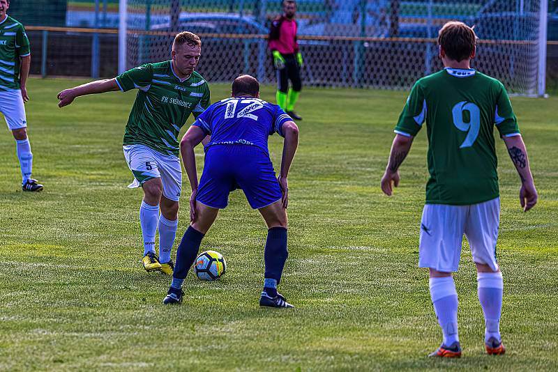 Baráž o I. A třídu, odveta: FK Svéradice (zelení) - TJ Sokol Malesice 1:2 (1:0).