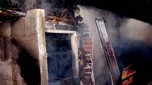 Požár domu ve Žďáru u Horažďovic