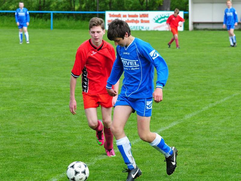 Okresní přebor starších žáků Strážov - Hrádek 12:0.