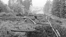 1977 – rozšiřování sjezdovky. Foto: Archiv lyžařského oddílu