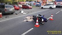 Tragická nehoda, při níž u Sušice zemřel motorkář Tomáš T.