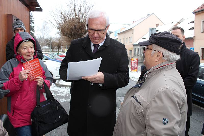 Prezidentský kandidát Jiří Drahoš v Sušici a v Klatovech.