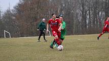 Zimní příprava: SK Klatovy 1898 - TJ Blatná (na snímku fotbalistky v zelených dresech) 6:0.