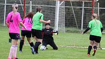 7. kolo letní DAFL: Sokolky Neznašovy - Kobra Stars Bolešiny (na snímku fotbalistky v růžových dresech) 0:4.