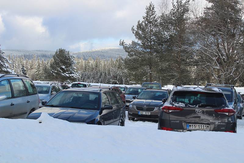 Šumava v sobotu 9. ledna.