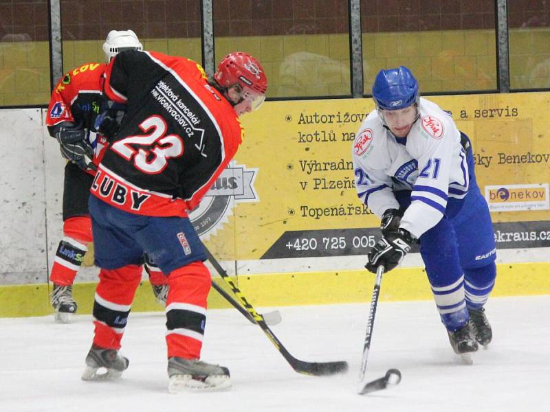 Okresní přebor Strakonicka: TJ Start Luby (černooranžové dresy) - TJ Sušice 2:6