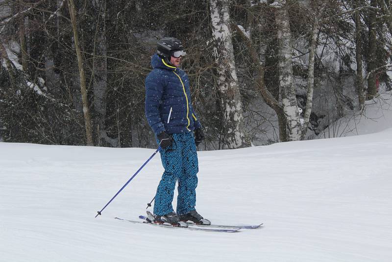 Víkendové lyžování zpestřené účastí herce Jana Antonína Duchoslava.