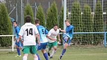 Krajský přebor mužů: Horažďovice (v modrém) - Stod 2:1.