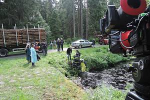 Momentky z natáčení druhé řady Policie Modrava.  Foto: Jaroslav Lázníček