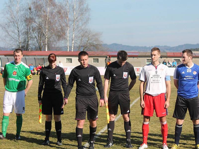 Divize: Klatovy (v bílém) - Český Krumlov 1:0.