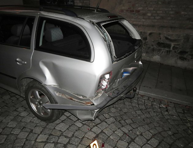 Dopravní nehoda v Klatovech.