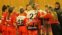 PG 2020 - G14: Sport Club Klatovy (bíločervené dresy) - Tigers Start98 Kunratice (oranžové dresy).