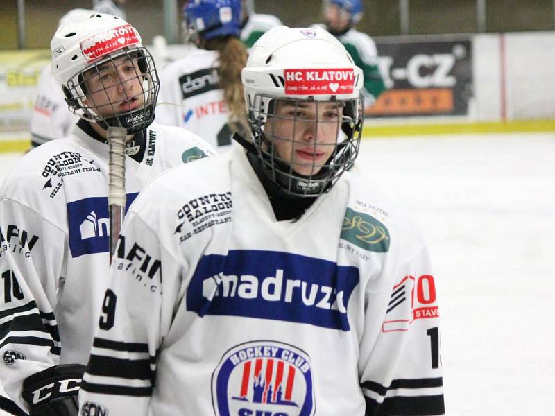 Krajská liga juniorů 2016/2017: HC Klatovy B (bílé dresy) - HC Slavoj Český Krumlov 4:5sn