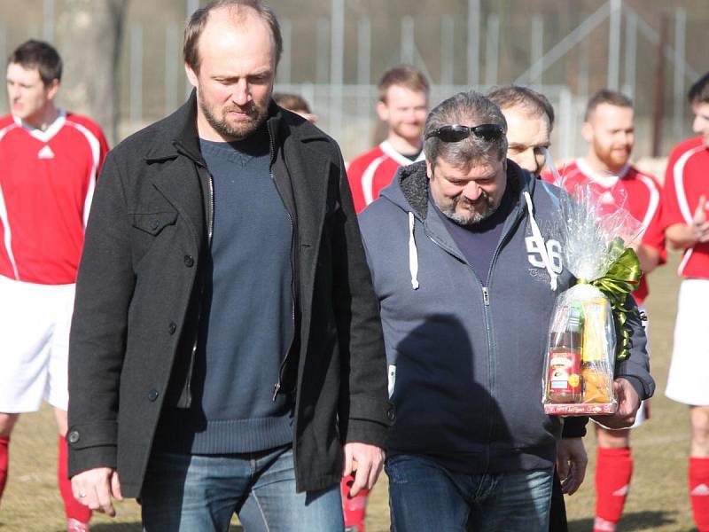 1. A třída: Luby (v červeném) - Nepomuk 1:0.