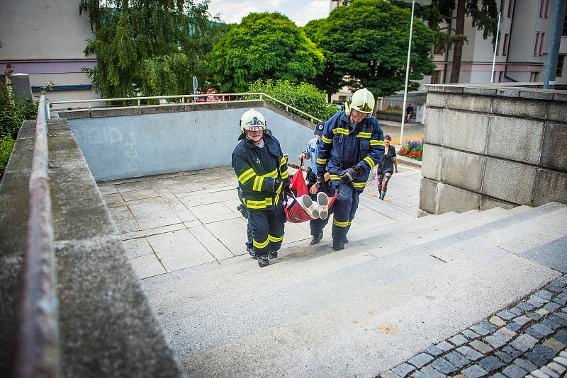 Cvičení IZS v domově pro seniory v Sušici.