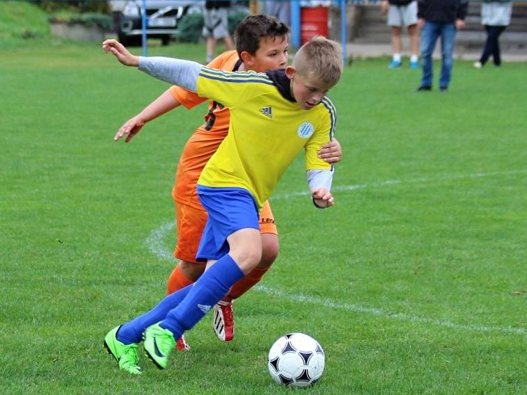 Z utkání okresního přeboru mladších žáků skupiny A Rostoklaty - Tuklaty (0:1).