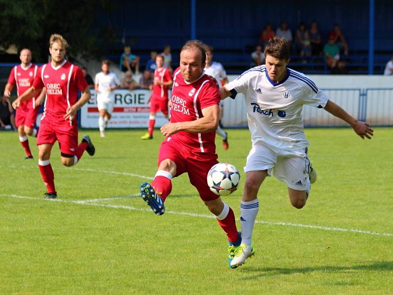 Z utkání Český Brod B - Velim (2:1).