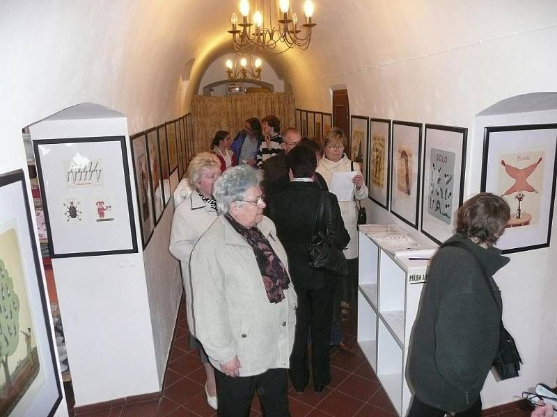 Výstava litografií Jiřího Slívy s názvem Grand café