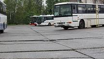 Autobusové nádraží v Kolíně před zahájením rekonstrukce