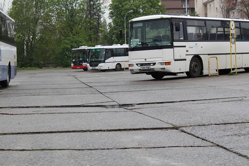 Autobusové nádraží v Kolíně před zahájením rekonstrukce