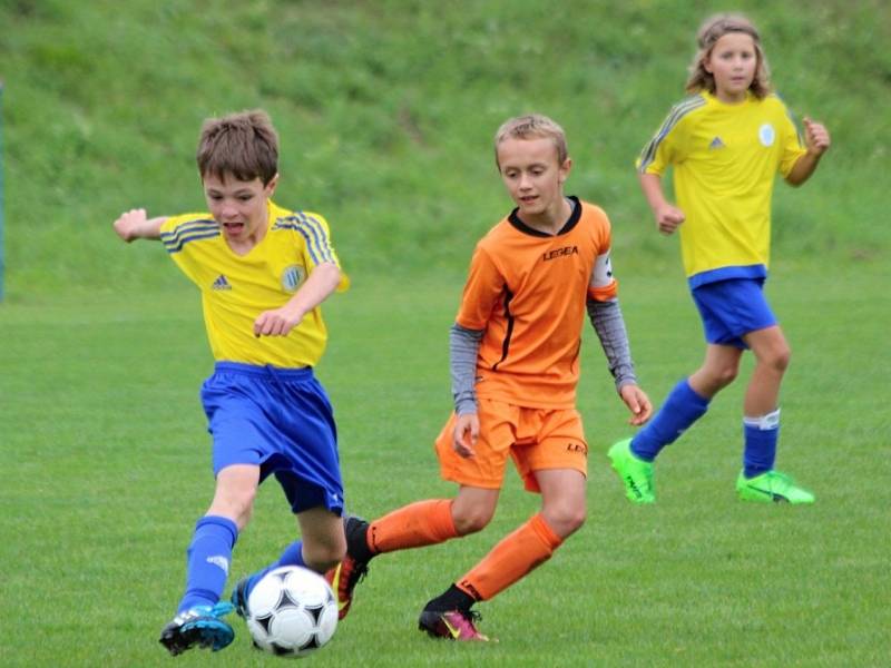 Z utkání okresního přeboru mladších žáků skupiny A Rostoklaty - Tuklaty (0:1).