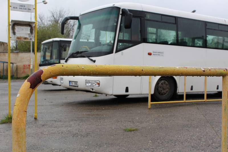 Autobusové nádraží v Kolíně před zahájením rekonstrukce