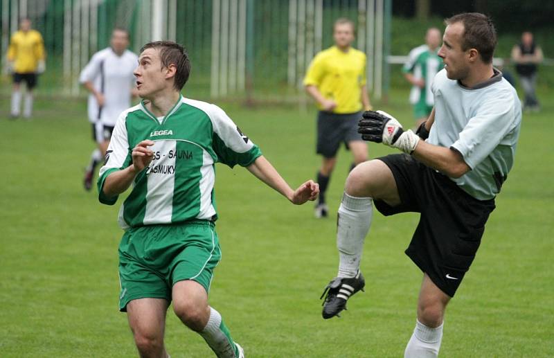 Z utkání I. A třídy Zásmuky - Brandýs n. L. 2:1, sobota 30. května 2009