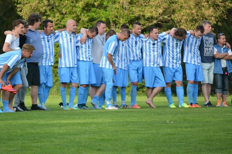 Z utkání Jevany - Český Brod B (1:1, PK 4:5).