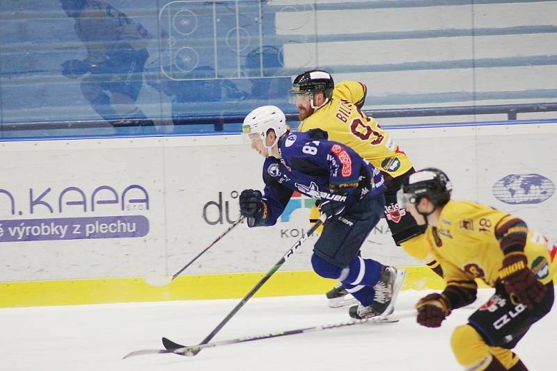 Z hokejového utkání Chance ligy Kolín - Jihlava (3:7)