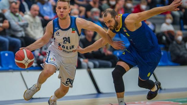 Z utkání 8. kola NBL BC Kolín - Opava (92:81).