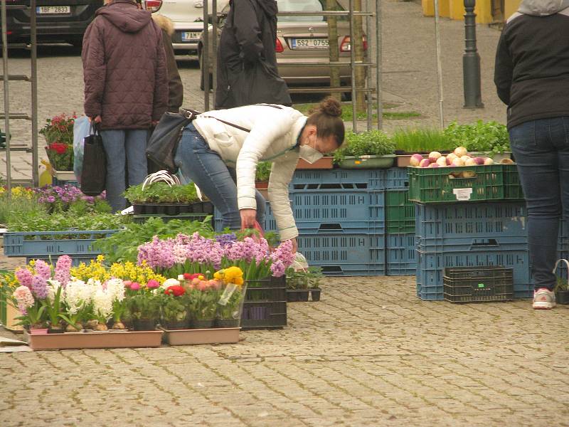 Trh na Karlově náměstí v Kolíně.