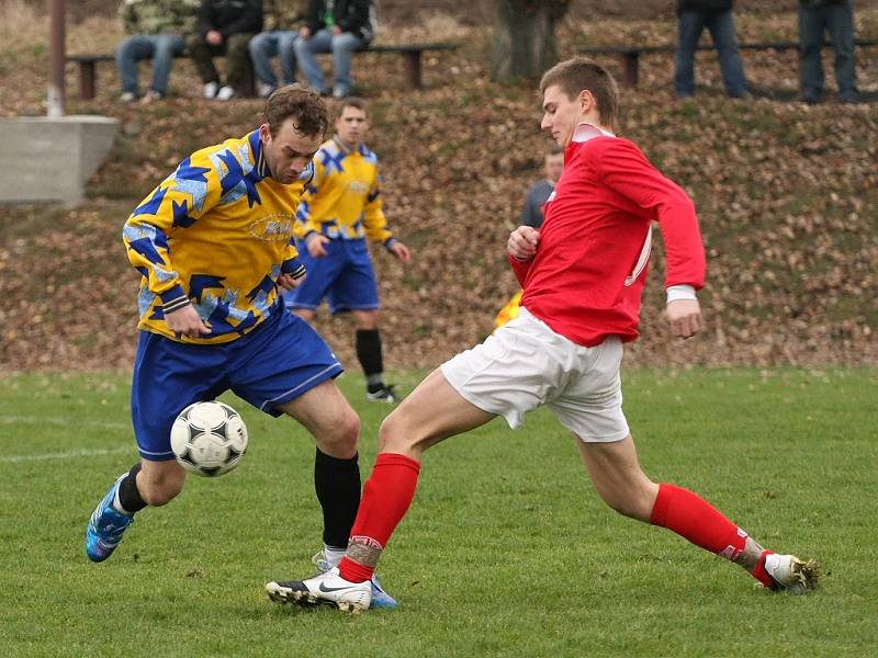 Z utkání Libodřice - Velim B (3:3).