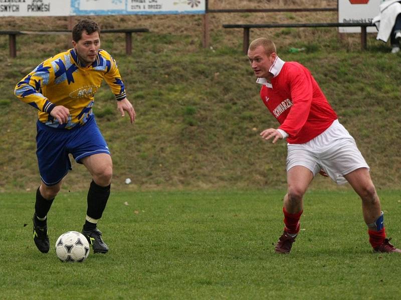 Z utkání Libodřice - Velim B (3:3).