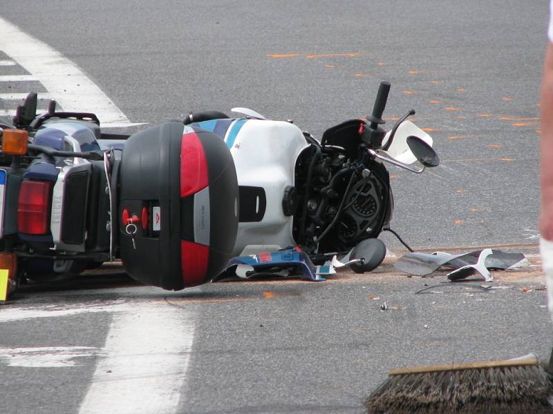 Dopravní nehoda motorkáře 17. května 2013
