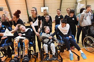 Závody v paralympijském sportu boccia v Kolíně.