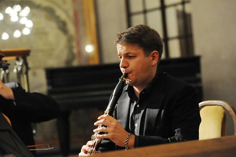 Klarinetistu Daniela Svobodu nakonec na koncertu v synagoze doprovodil Benda Quartet