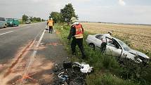 Tragická dopravní nehoda na silnici I/12 poblíž odbočky na Lipany