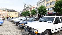 Kolínské centrum zdobily historické automobily a motocykly.