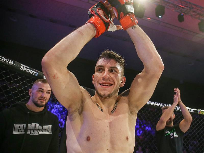 Max Handanagič na MMA turnaji organizace GCF v Nymburce v roce 2020.