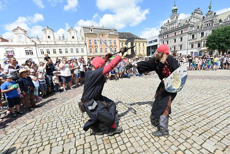 Z pozvánky na rekonstrukci historické bitvy 'Čas králů' na Karlově náměstí v Kolíně.