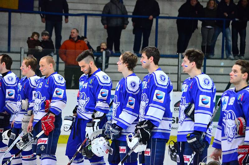 Z utkání druholigového play off, Kolín - Nymburk (6:2)