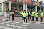 Pomocníci městské policie se školili přímo na přechodech.