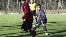 Z utkání kolínského zimního fotbalového turnaje Kutná Hora - Polepy (2:0).