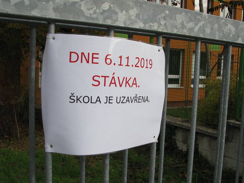 Stávka učitelů 6. listopadu 2019 Kolín.