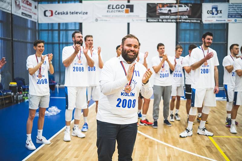 Z basketbalového utkání o třetí místo Kooperativa NBL Kolín - Brno (90:89)