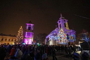  Adventní průvod světýlek a rozsvícení vánočního stromu v Českém Brodě, 3. prosince 2023